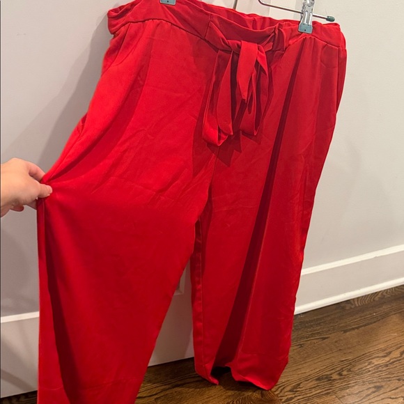 Alcott Pants - Alcott Vibrant Red Wide Leg Pants